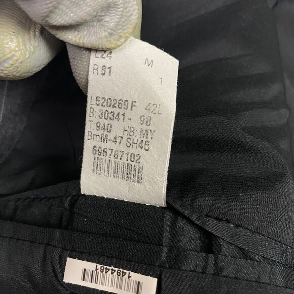 Lauren Ralph Lauren Blazer Sport Coat Men's 42L Gray Pinstripe Wool Long - Picture 8 of 15